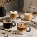 Rivellaro™ Lumeora Ribbed Glass Coffee Cup Collection