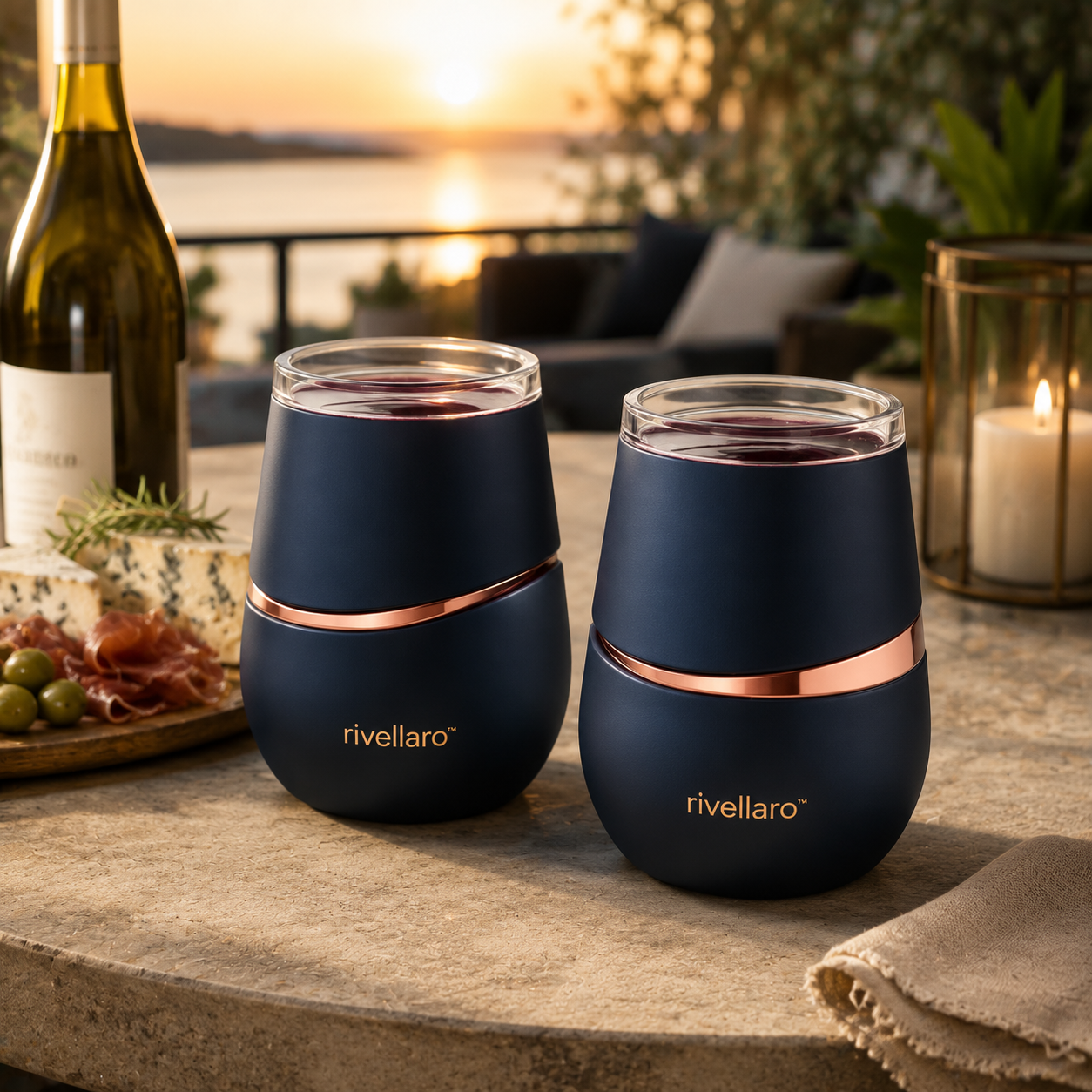 Rivellaro™ Norvella Insulated Wine Tumbler Duo