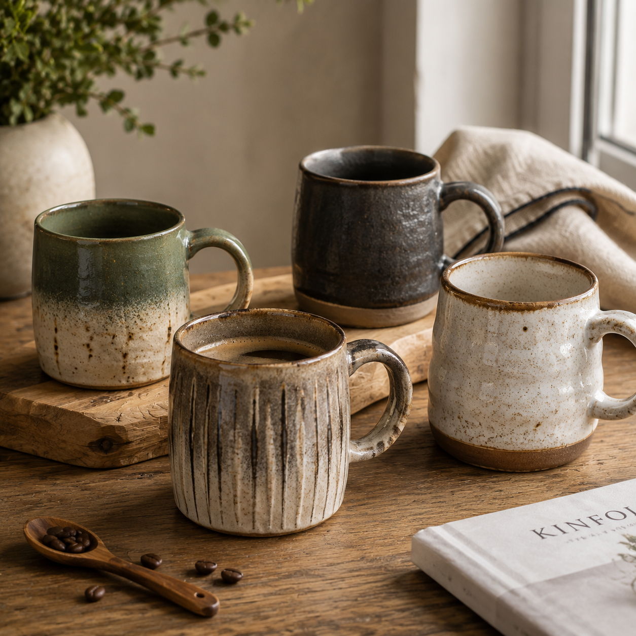 Rivellaro™ Elvara Handmade Stoneware Mug Collection